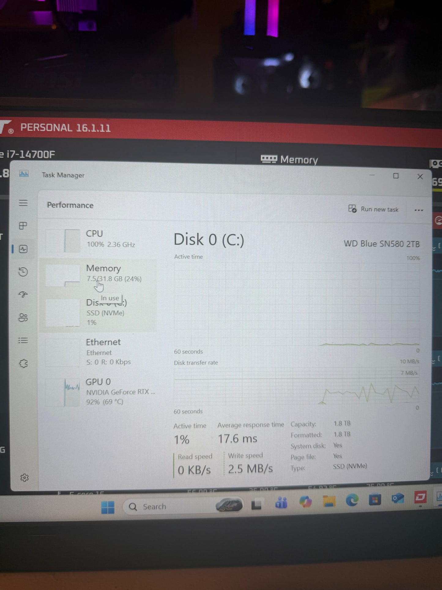 32GB DDR5 | 2TB SSD| i7 14700F | RTX 4060